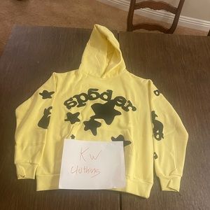 Sp5der hoodie beluga gold